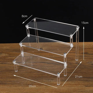 1 - 5 Acrylic Multi - Tier Collectible Display Stand | Great for Funko POP - Posedisplay