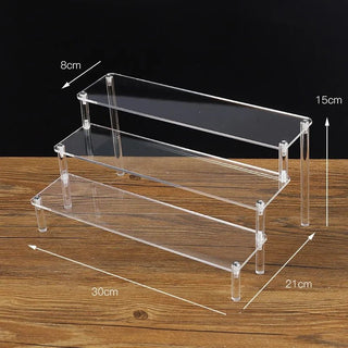 1 - 5 Acrylic Multi - Tier Collectible Display Stand | Great for Funko POP - Posedisplay