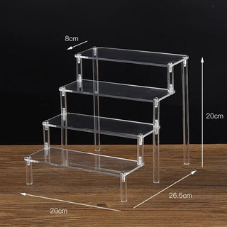 1 - 5 Acrylic Multi - Tier Collectible Display Stand | Great for Funko POP - Posedisplay