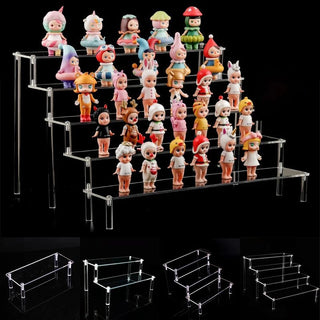 1 - 5 Acrylic Multi - Tier Collectible Display Stand | Great for Funko POP - Posedisplay