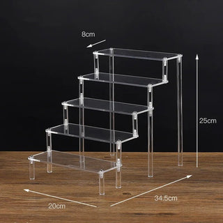 1 - 5 Acrylic Multi - Tier Collectible Display Stand | Great for Funko POP - Posedisplay