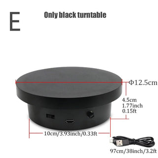 360° Rotating Display Stand with Mirror Base - Electric Turntable for Collectibles - Posedisplay