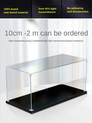 Customizable Acrylic Display | Various sizes | Dust - proof Case for Collectibles - Posedisplay