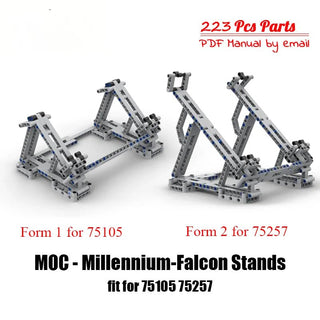 Display Stand for Star Wars Millennium Falcon Vertical MOC | for 05007 75105 75257 Ultimate Collectors - Posedisplay