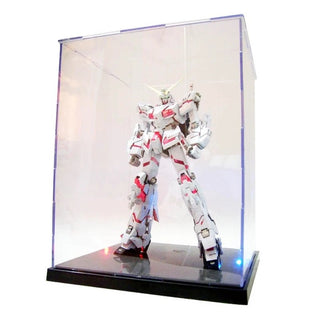 LED Illuminated Display Case: Dust - proof Showcase for Action Figures and Collectibles - Posedisplay