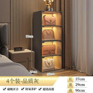 LED Lighted Luxury Display Cabinet Box | Dust - proof, Transparent | for Shoes and Fashion - Posedisplay