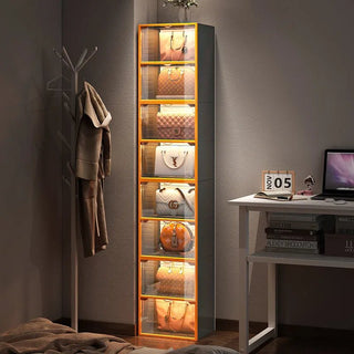 LED Lighted Luxury Display Cabinet Box | Dust - proof, Transparent | for Shoes and Fashion - Posedisplay