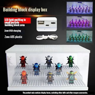 LEGO Illuminated Minifigures Showcase: LED Display Box for Building Blocks - Posedisplay