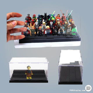 Lego Legends Unleashed: Customizable Acrylic Showcase for Iconic Figures | Display Case Box, Dustproof - Posedisplay