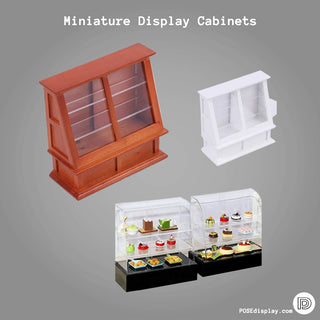 Miniature Showcase Spectacular: Wooden Shelves Transform Collectibles into Art | - Posedisplay