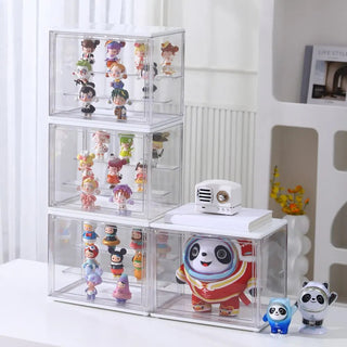 Modern Three - Layer Acrylic Display Rack for Collectibles and Toys - Posedisplay