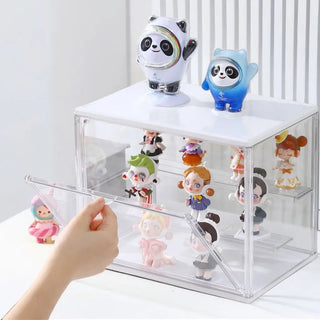 Modern Three - Layer Acrylic Display Rack for Collectibles and Toys - Posedisplay