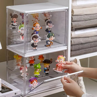 Modern Three - Layer Acrylic Display Rack for Collectibles and Toys - Posedisplay