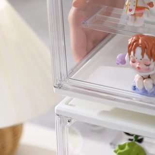 Modern Three - Layer Acrylic Display Rack for Collectibles and Toys - Posedisplay