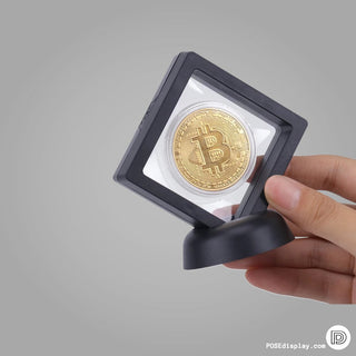 Retro - Styled Coin Display Stand: Elegantly Showcase Your Treasured Coins - Posedisplay