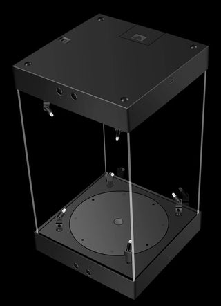 Rotating LED Display Case for 1/6 1/8 1/4 Scale Action Figures with Mirror Back - Posedisplay