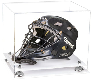 Showcase of Champions: Tailored Display Cases for Sports and Beyond | for Goalie Helmet - Posedisplay