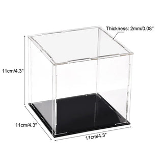 Sleek Acrylic Display Box with Black Base: A Modern Showcase Solution - Posedisplay