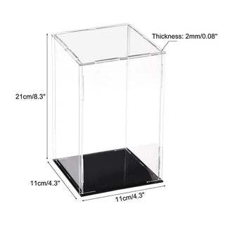 Sleek Acrylic Display Box with Black Base: A Modern Showcase Solution - Posedisplay