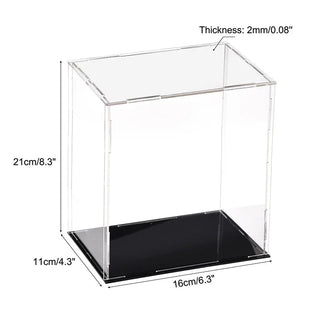 Sleek Acrylic Display Box with Black Base: A Modern Showcase Solution - Posedisplay