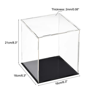 Sleek Acrylic Display Box with Black Base: A Modern Showcase Solution - Posedisplay