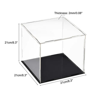 Sleek Acrylic Display Box with Black Base: A Modern Showcase Solution - Posedisplay