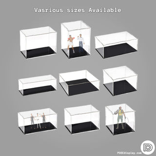 Sleek Acrylic Display Box with Black Base: A Modern Showcase Solution - Posedisplay