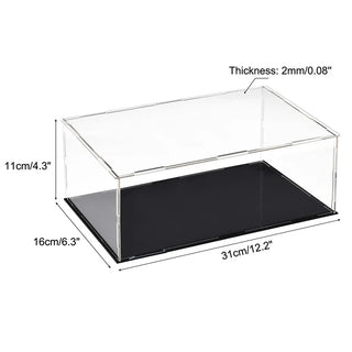 Sleek Acrylic Display Box with Black Base: A Modern Showcase Solution - Posedisplay