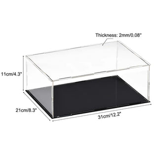 Sleek Acrylic Display Box with Black Base: A Modern Showcase Solution - Posedisplay