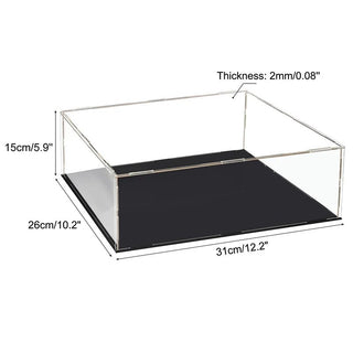 Sleek Acrylic Display Box with Black Base: A Modern Showcase Solution - Posedisplay