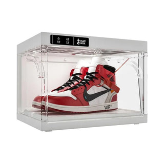 Smart LED Shoe Display Case with Remote Control - Posedisplay