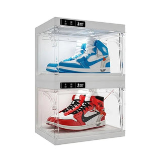 Smart LED Shoe Display Case with Remote Control - Posedisplay