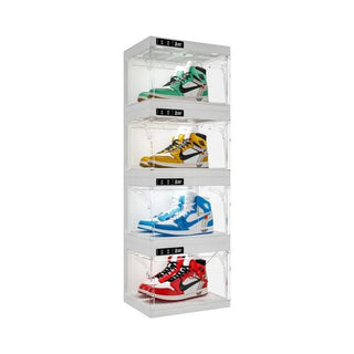 Smart LED Shoe Display Case with Remote Control - Posedisplay