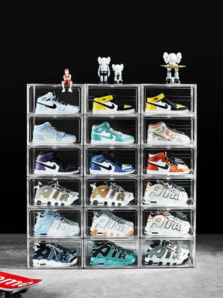 Sneaker Spotlight: Transparent Stackable Shoe Display Case | 1 - 2 - 3 Packs - Posedisplay