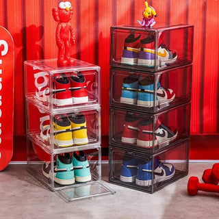 Sneaker Spotlight: Transparent Stackable Shoe Display Case | 1 - 2 - 3 Packs - Posedisplay