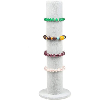 Velvet Elegance Jewelry Stand: T - Bar Display for Bracelets & Watches - Posedisplay