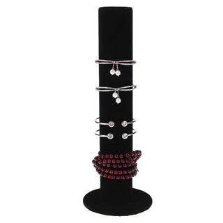 Velvet Elegance Jewelry Stand: T - Bar Display for Bracelets & Watches - Posedisplay