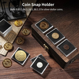 Versatile Coin Snap Holder Set: 30Pc Acrylic Display with 5 - Size Gaskets - Posedisplay