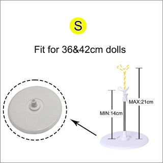 Versatile Doll Display Shelf with Customizable Bases and Support Rods - Posedisplay