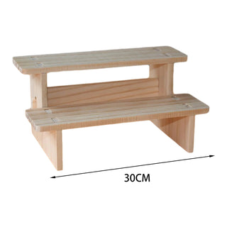 Versatile Wooden Riser Display Shelf: Elevate Your Collectibles and Decor - Posedisplay