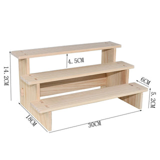 Versatile Wooden Riser Display Shelf: Elevate Your Collectibles and Decor - Posedisplay