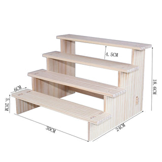 Versatile Wooden Riser Display Shelf: Elevate Your Collectibles and Decor - Posedisplay