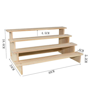 Versatile Wooden Riser Display Shelf: Elevate Your Collectibles and Decor - Posedisplay