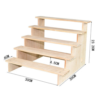 Versatile Wooden Riser Display Shelf: Elevate Your Collectibles and Decor - Posedisplay