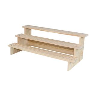 Versatile Wooden Riser Display Shelf: Elevate Your Collectibles and Decor - Posedisplay