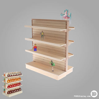 Wooden Collector's Mini Display: Dual - Sided Scale Shelves - Posedisplay